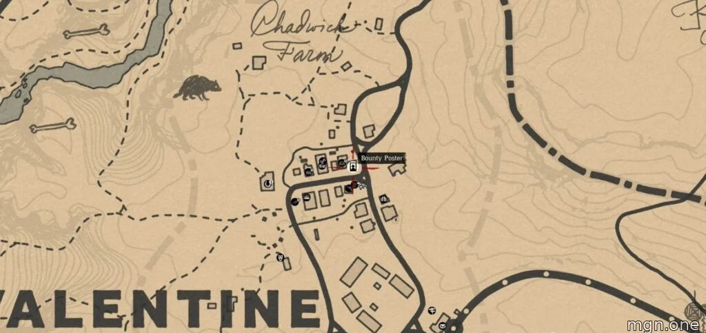 The Bounty Poster icon on the in game map.