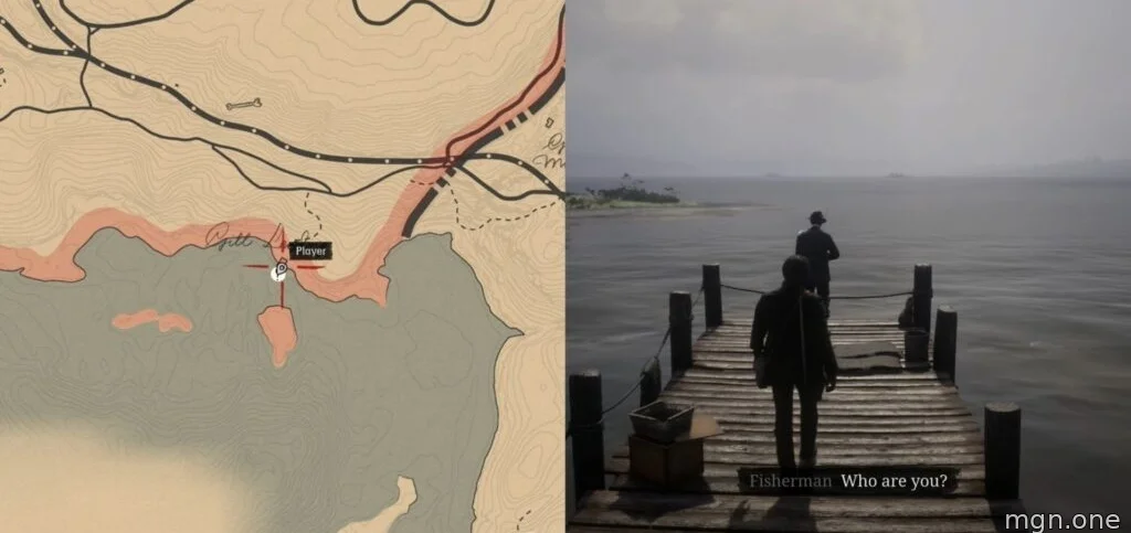 Map location of Jeremy Gill in Red Dead Redemption 2. 