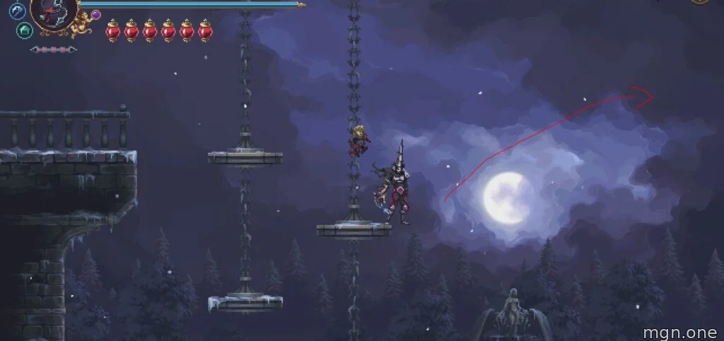 A Mark of The Embrujo located in Castle of the Mist double-jump.