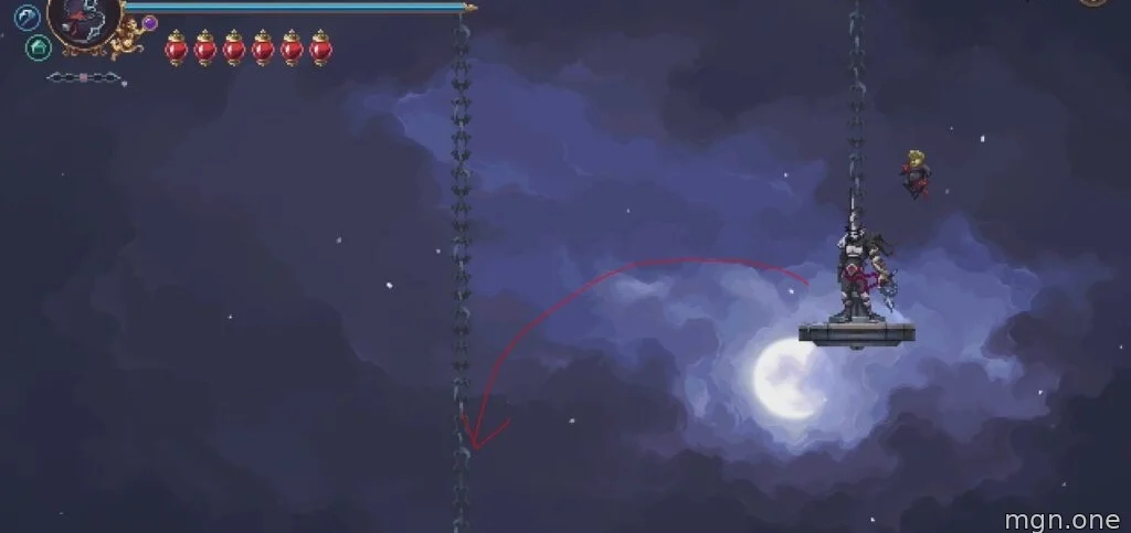 Jump to reach the Jaleo of the Injured Dawn Chant platform.  